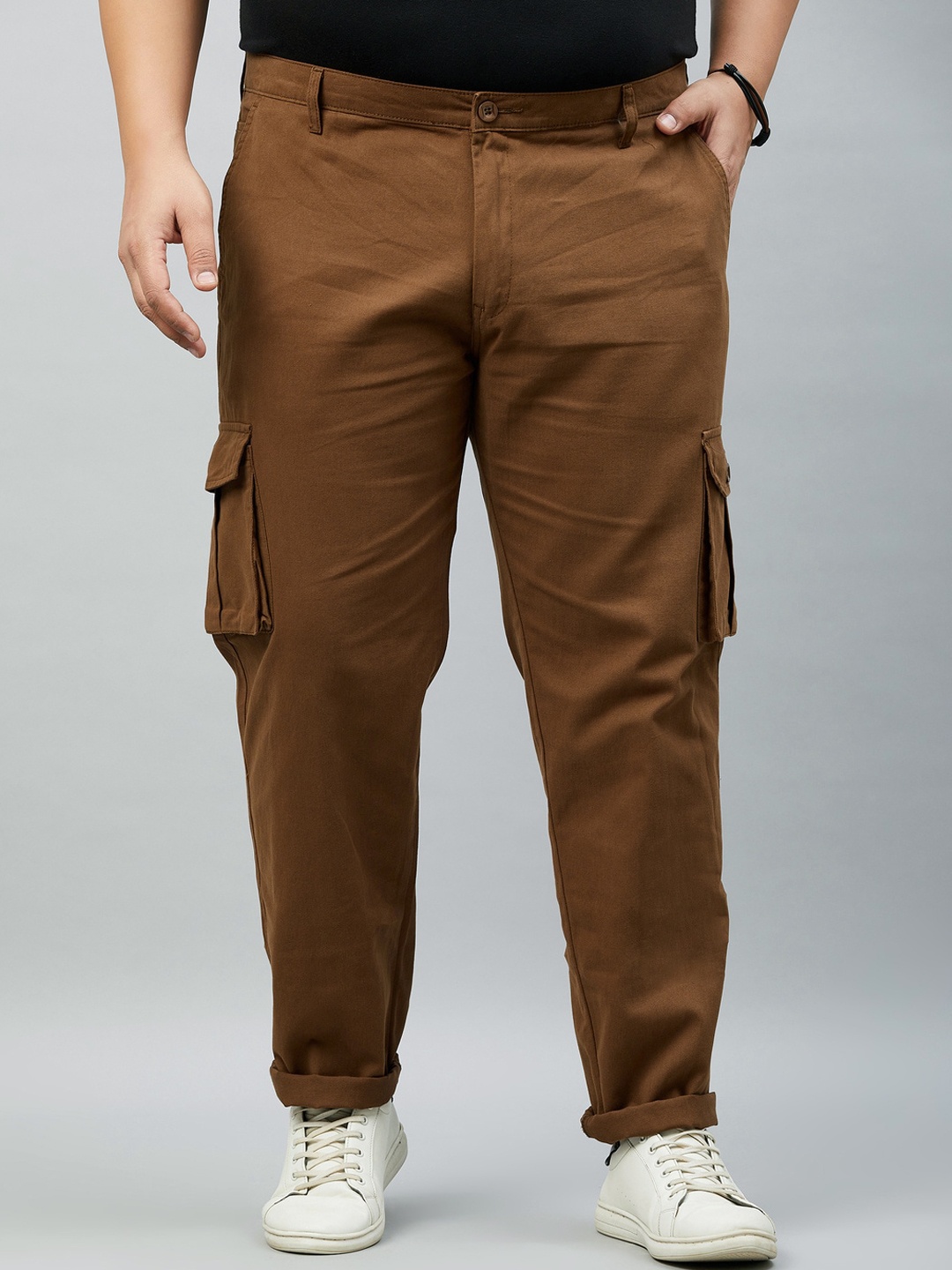 STUDIO NEXX Men Plus Size Relaxed Straight Leg Straight Fit Cotton Cargos Trousers, Brown
STUDIO NEXX Men Plus Size Relaxed Straight Leg Straight Fit Cotton Cargos Trousers, Brown