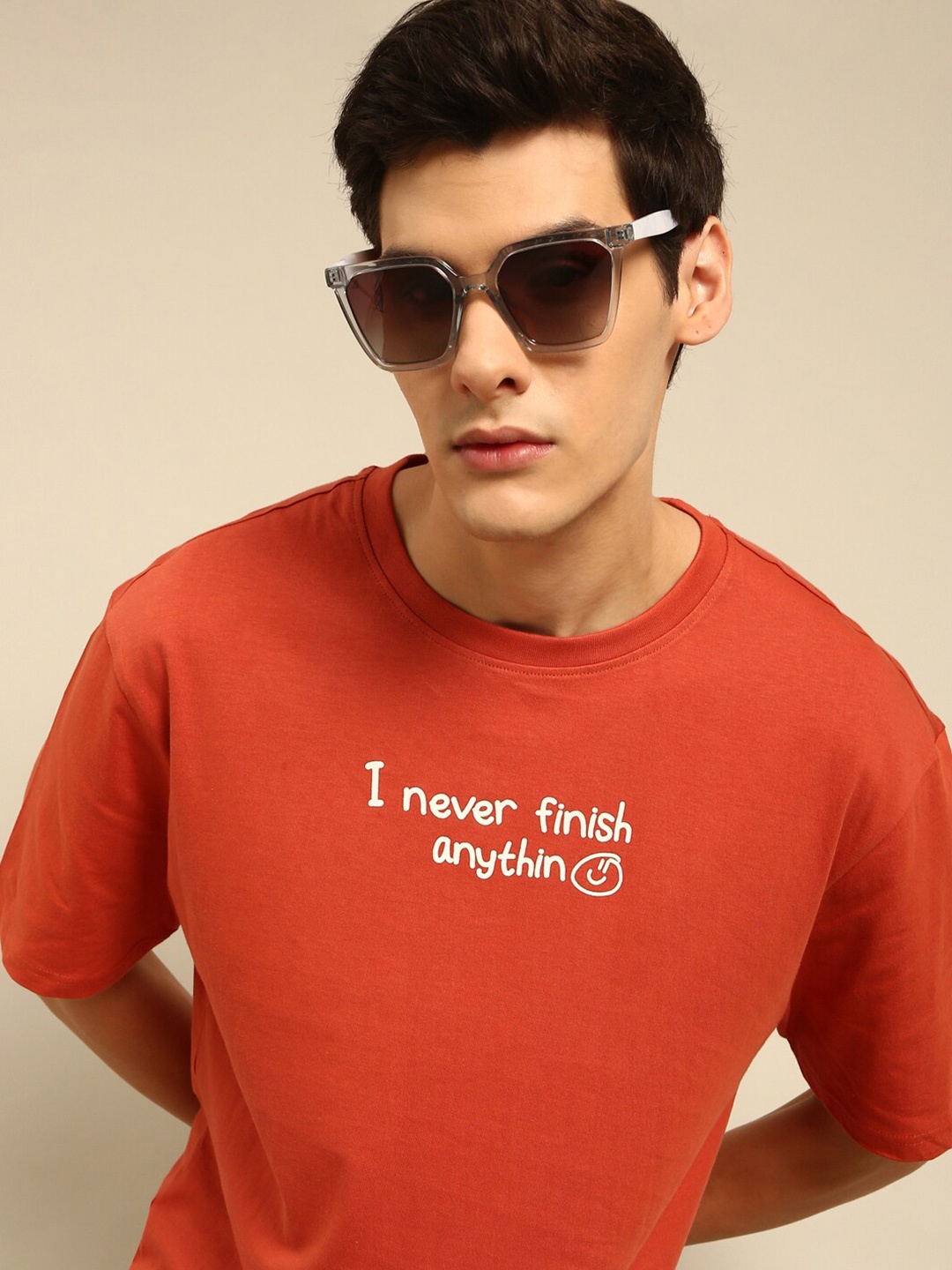 recast Typography Printed Drop-Shoulder Sleeves Bio Finish Oversized Pure Cotton T-shirt, Rust
recast Typography Printed Drop-Shoulder Sleeves Bio Finish Oversized Pure Cotton T-shirt, Rust