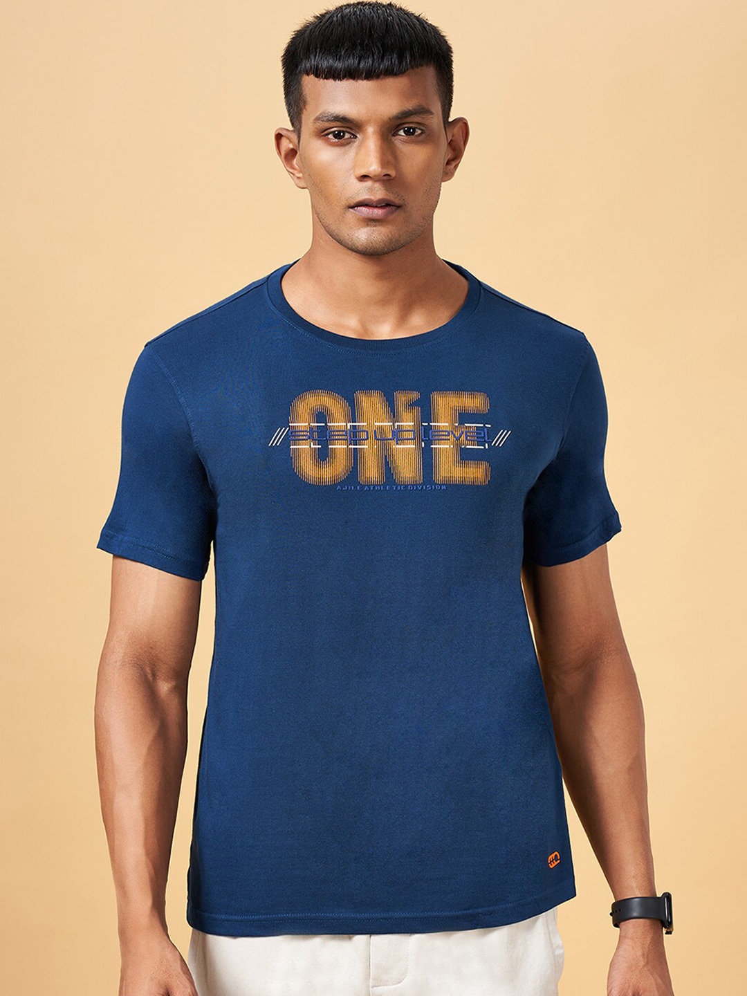 Ajile by Pantaloons Typography Printed Round Neck Cotton Slim Fit Regular T-shirt, Teal
Ajile by Pantaloons Typography Printed Round Neck Cotton Slim Fit Regular T-shirt, Teal