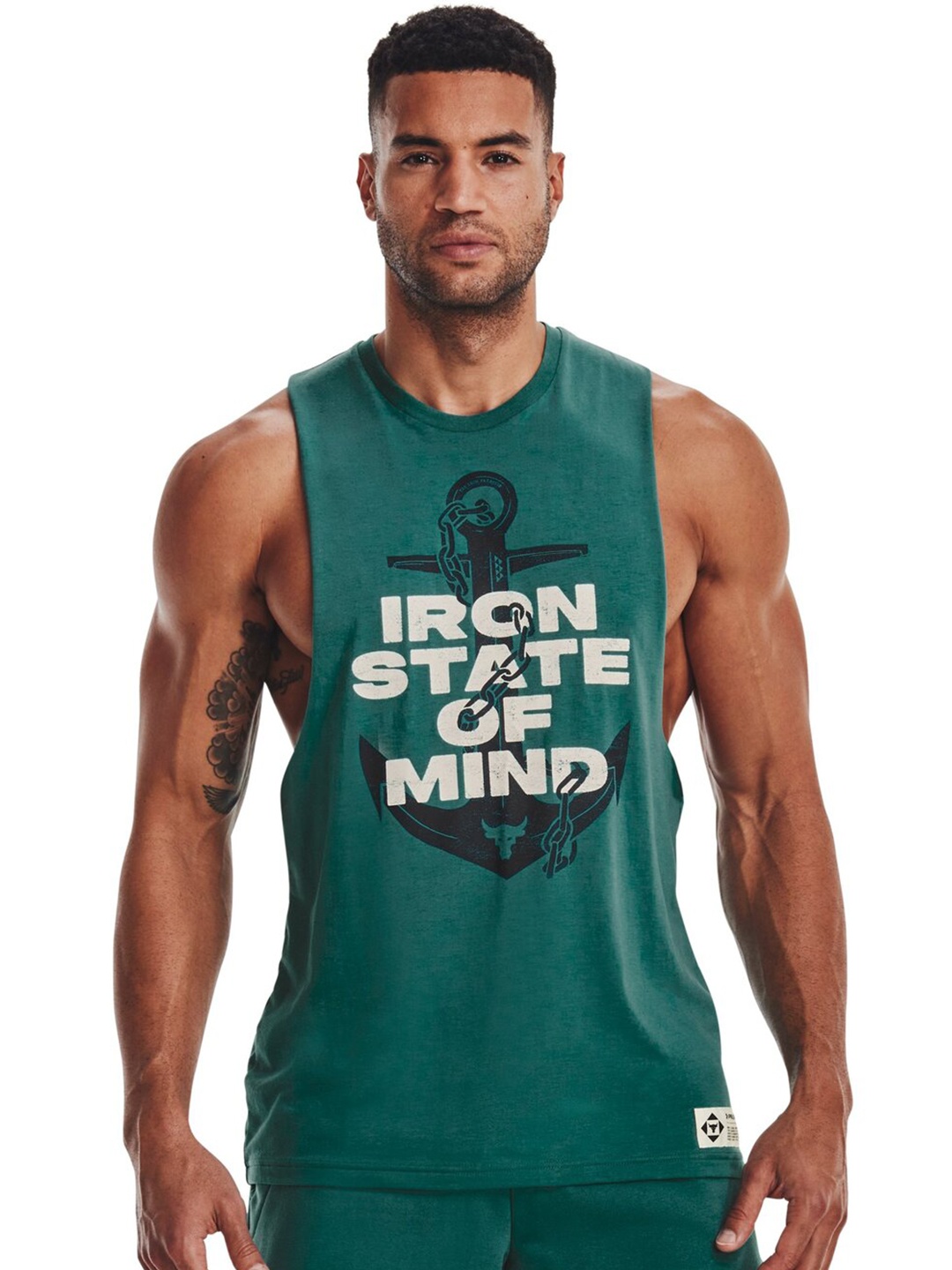 UNDER ARMOUR Project ROCK STATE OF MIND MUSCLE Printed Sleeveless Tank T-Shirt, Green
UNDER ARMOUR Project ROCK STATE OF MIND MUSCLE Printed Sleeveless Tank T-Shirt, Green