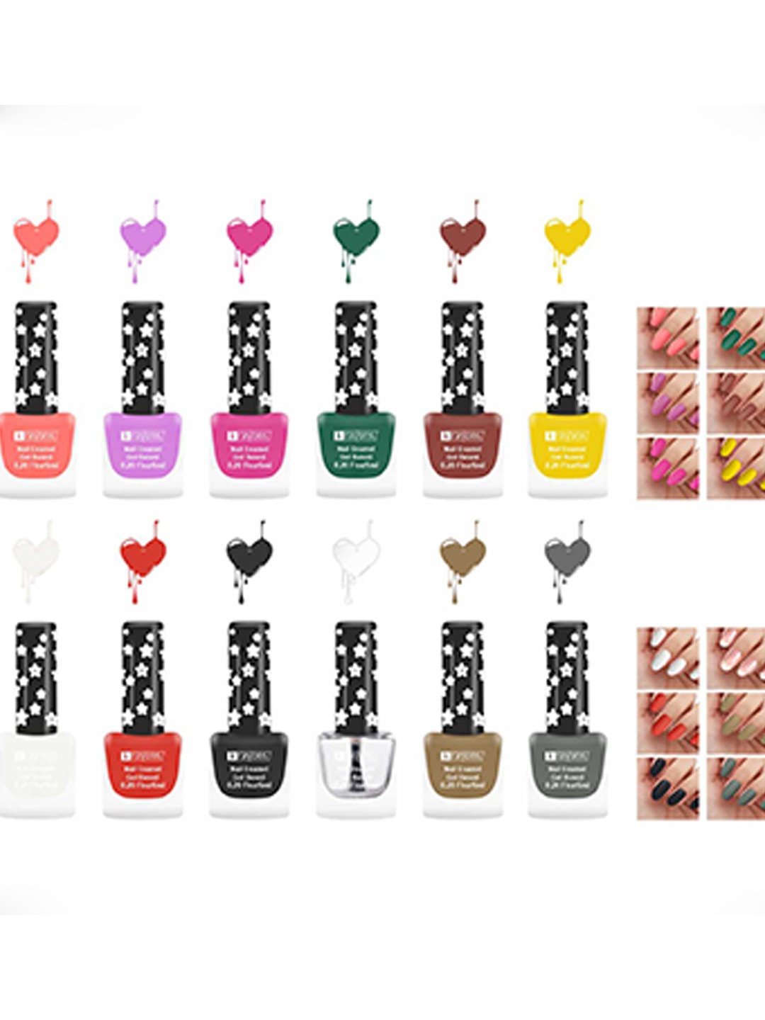 krayons Set of 12 Cute Super Matte Quick Dry Gel Based Nail Enamel - 6 ml each, Multi
krayons Set of 12 Cute Super Matte Quick Dry Gel Based Nail Enamel - 6 ml each, Multi