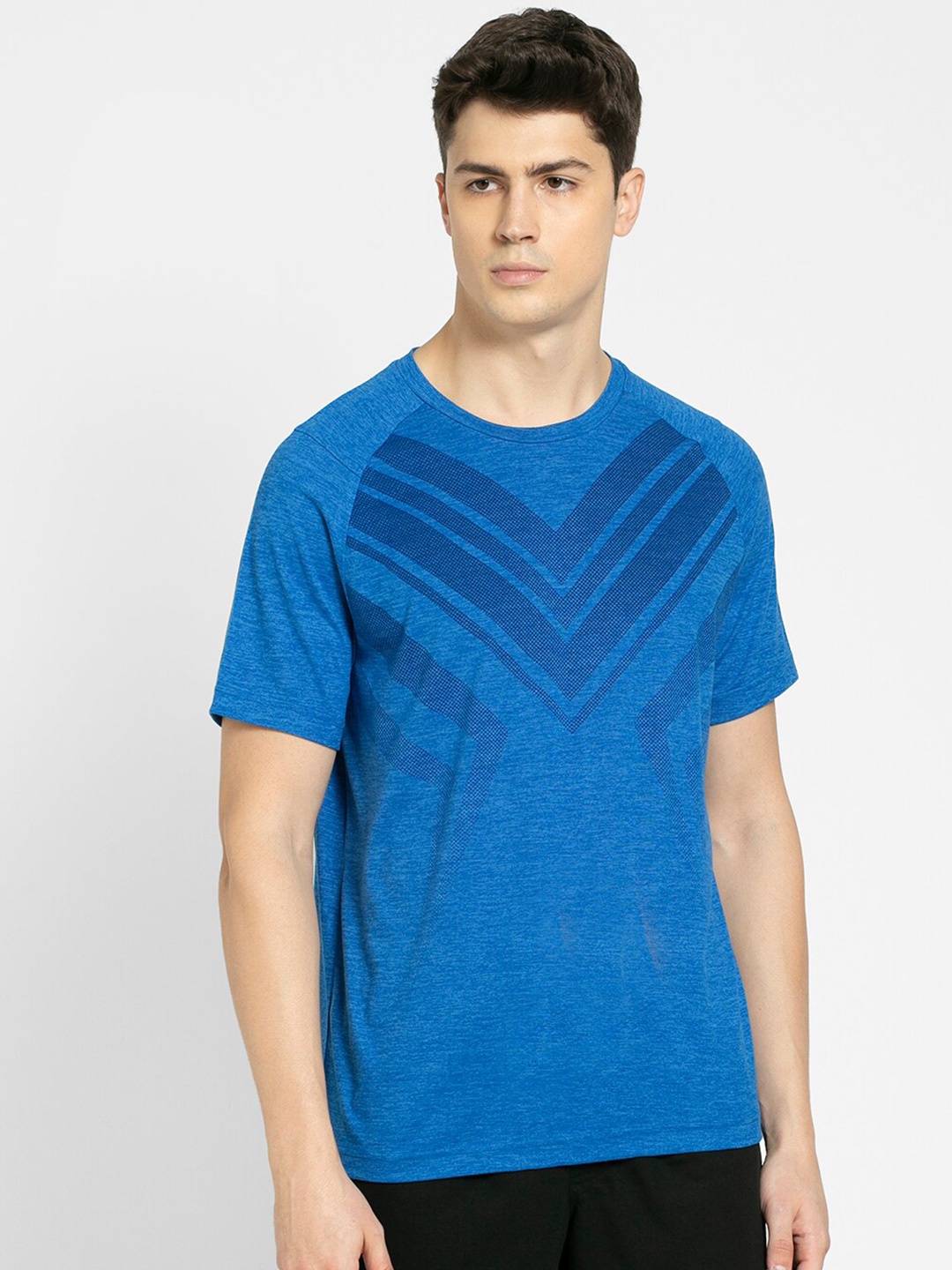 Jockey Printed Short Sleeves Antimicrobial T-shirt, Blue