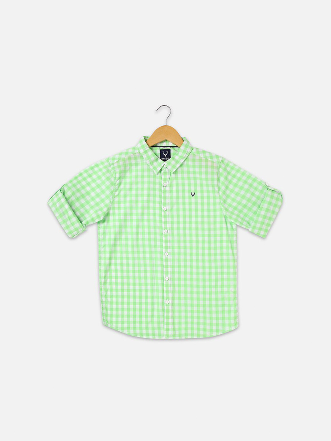 Allen Solly Junior Boys Slim Fit Gingham Checked Opaque Pure Cotton Casual Shirt, Green
Allen Solly Junior Boys Slim Fit Gingham Checked Opaque Pure Cotton Casual Shirt, Green