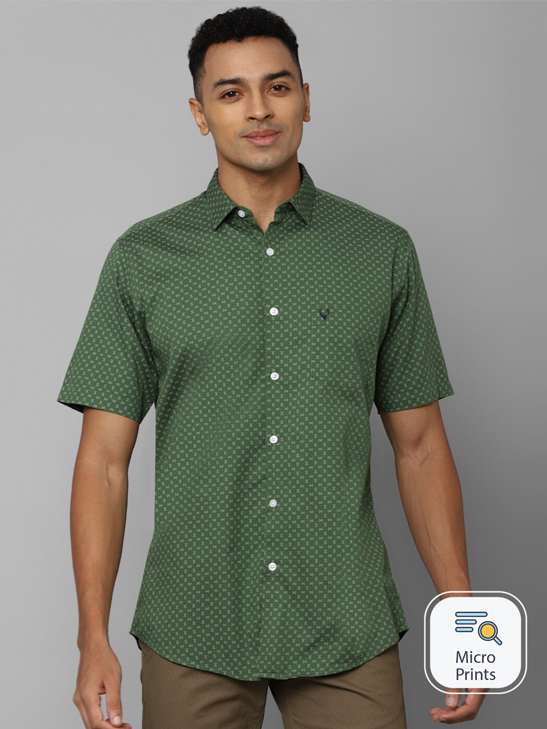 Allen Solly Slim Fit Micro Ditsy Printed Spread Collar Pure Cotton Casual Shirt, Green
Allen Solly Slim Fit Micro Ditsy Printed Spread Collar Pure Cotton Casual Shirt, Green