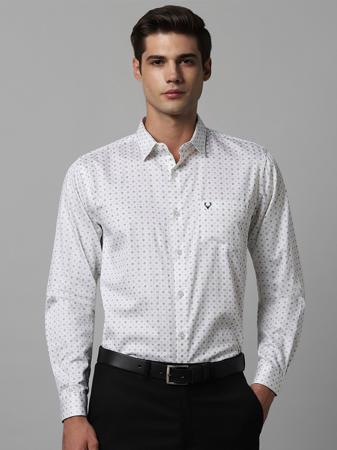 Allen Solly Slim Fit Micro Ditsy Printed Spread Collar Pure Cotton Formal Shirt, White
Allen Solly Slim Fit Micro Ditsy Printed Spread Collar Pure Cotton Formal Shirt, White