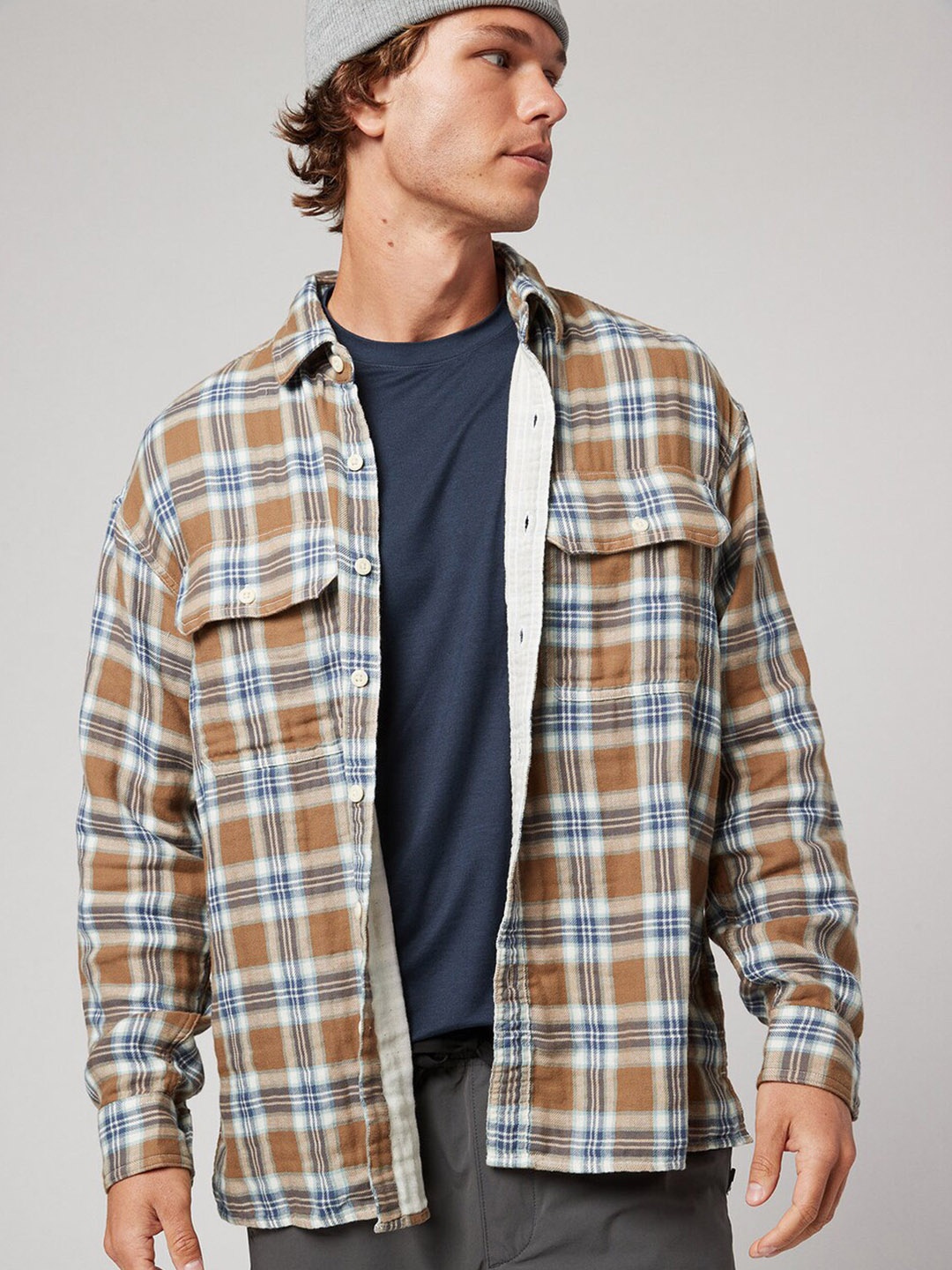 AMERICAN EAGLE OUTFITTERS Tartan Checks Spread Collar Long Sleeve Cotton Casual Shirt, Brown
AMERICAN EAGLE OUTFITTERS Tartan Checks Spread Collar Long Sleeve Cotton Casual Shirt, Brown