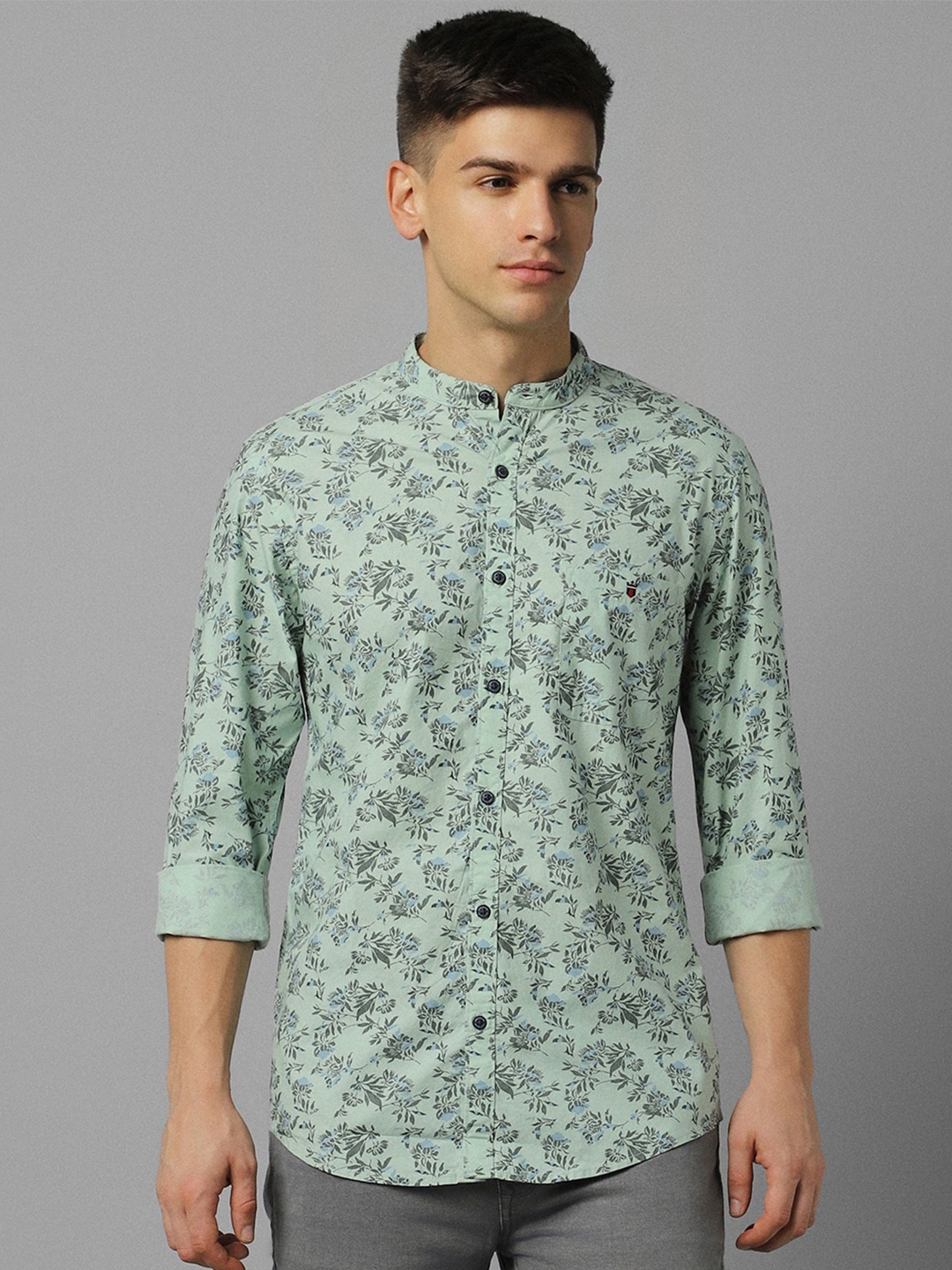 Louis Philippe Jeans Slim Fit Floral Printed Pure Cotton Mandarin Collar Casual Shirt, Green
Louis Philippe Jeans Slim Fit Floral Printed Pure Cotton Mandarin Collar Casual Shirt, Green
