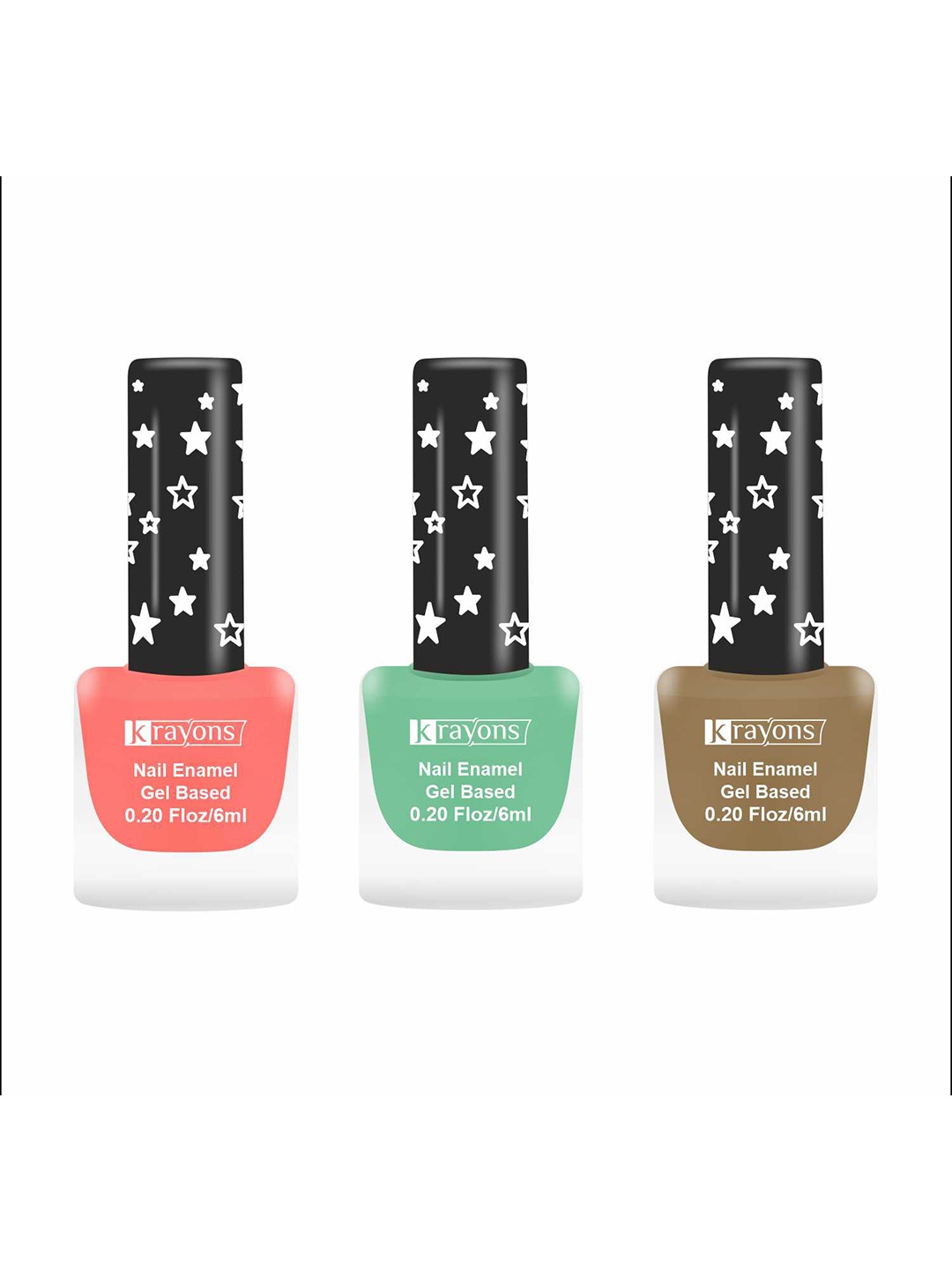krayons Set of 3 Cute Super Matte Quick Dry Long Lasting Gel Based Nail Enamel - 6 ml each, Peach
krayons Set of 3 Cute Super Matte Quick Dry Long Lasting Gel Based Nail Enamel - 6 ml each, Peach