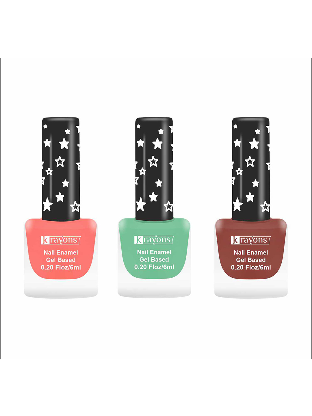krayons Set of 3 Cute Super Matte Quick Dry Long Lasting Gel Based Nail Enamel - 6 ml each, Peach
krayons Set of 3 Cute Super Matte Quick Dry Long Lasting Gel Based Nail Enamel - 6 ml each, Peach