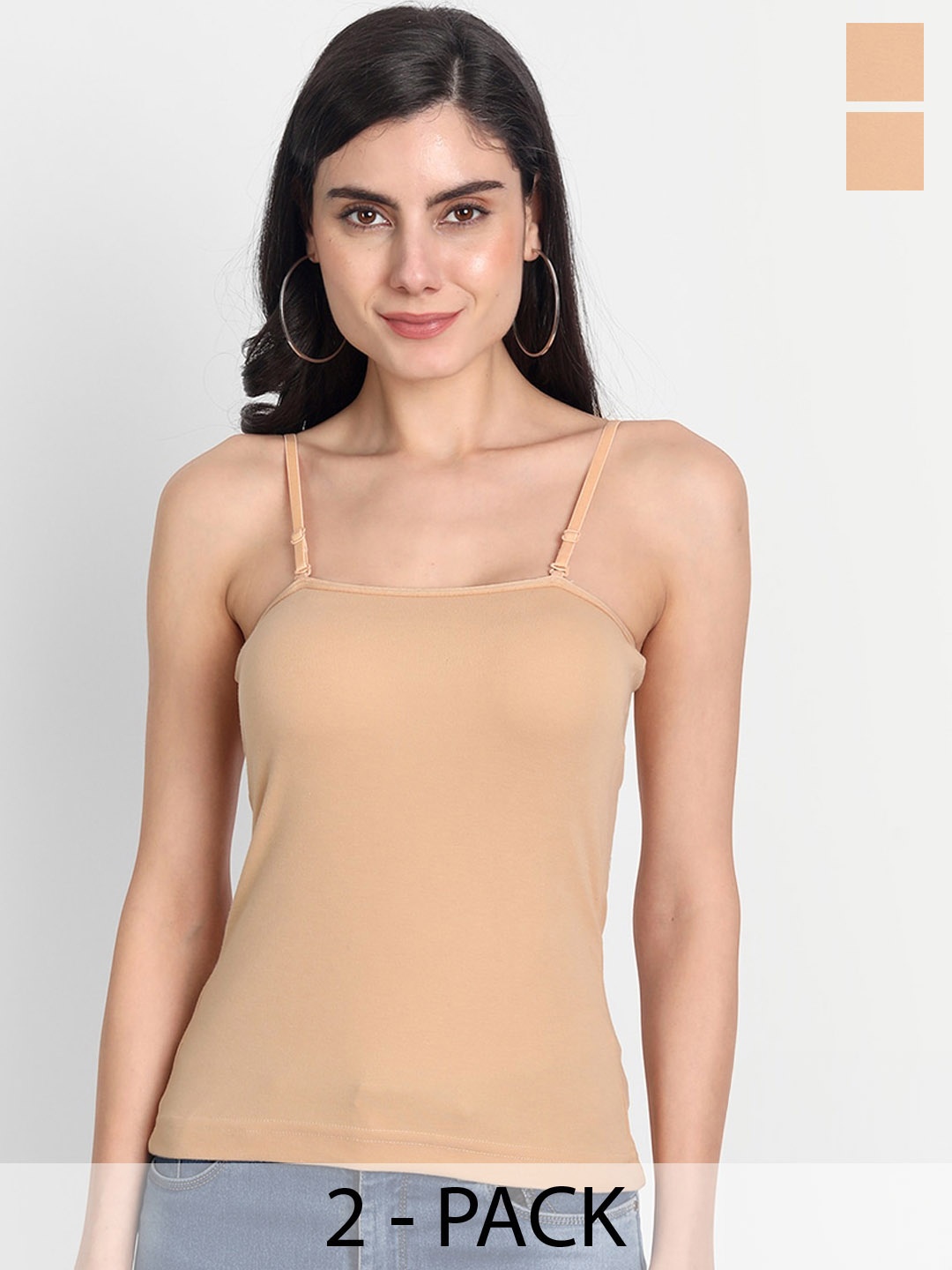 Aimly Pack Of 2 Non-Padded Cotton Extra Transparent Removable Strap Camisoles, Beige
Aimly Pack Of 2 Non-Padded Cotton Extra Transparent Removable Strap Camisoles, Beige