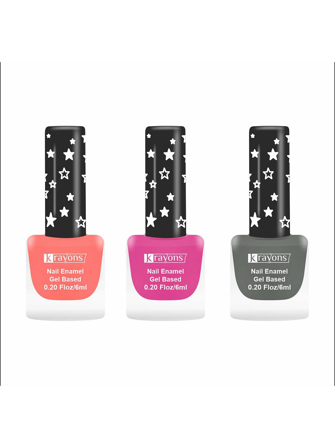 krayons Set of 3 Cute Super Matte Quick Dry Long Lasting Gel Based Nail Enamel - 6 ml each, Peach
krayons Set of 3 Cute Super Matte Quick Dry Long Lasting Gel Based Nail Enamel - 6 ml each, Peach