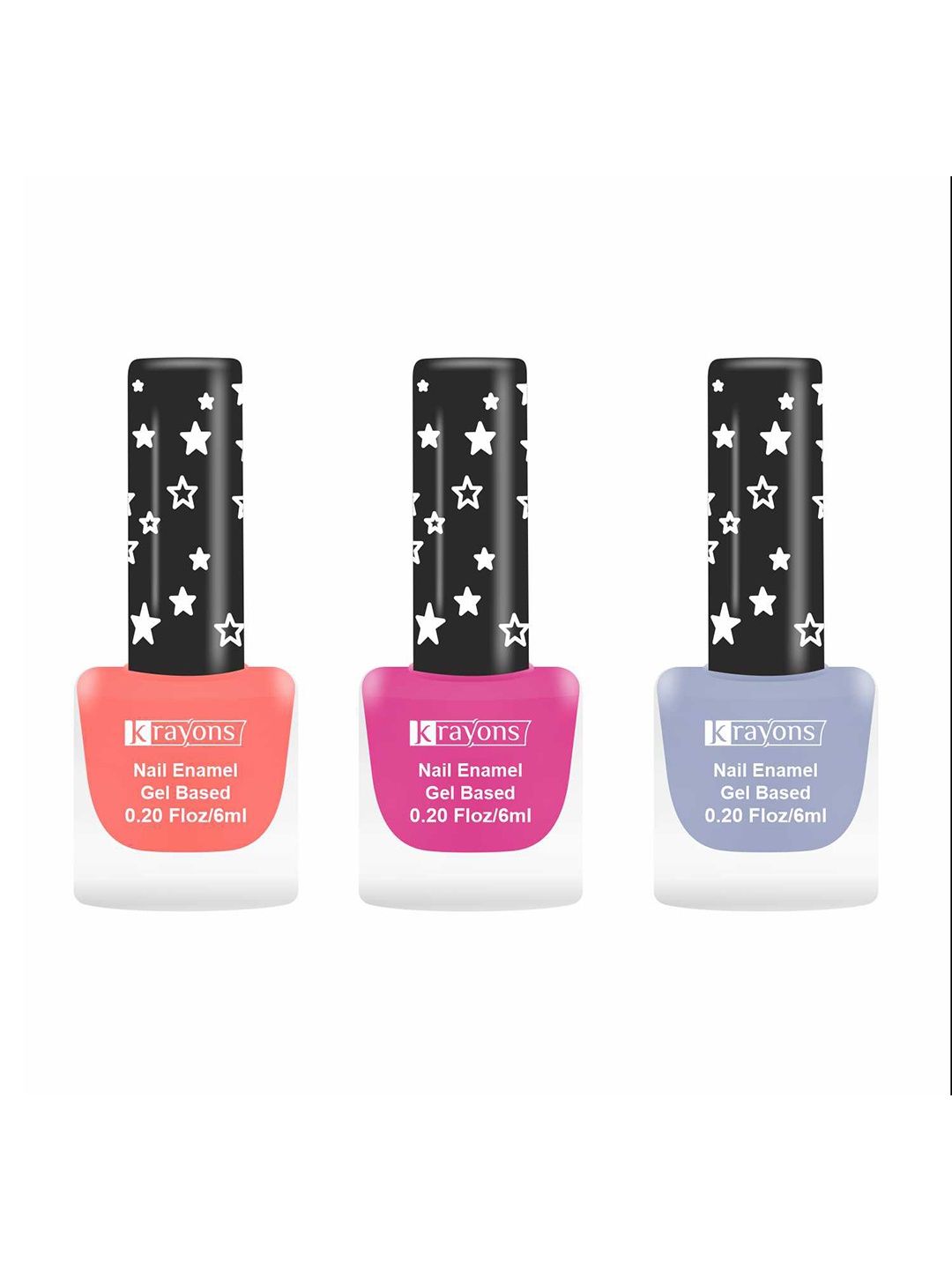 krayons Set of 3 Cute Super Matte Quick Dry Long Lasting Gel Based Nail Enamel - 6 ml each, Peach
krayons Set of 3 Cute Super Matte Quick Dry Long Lasting Gel Based Nail Enamel - 6 ml each, Peach