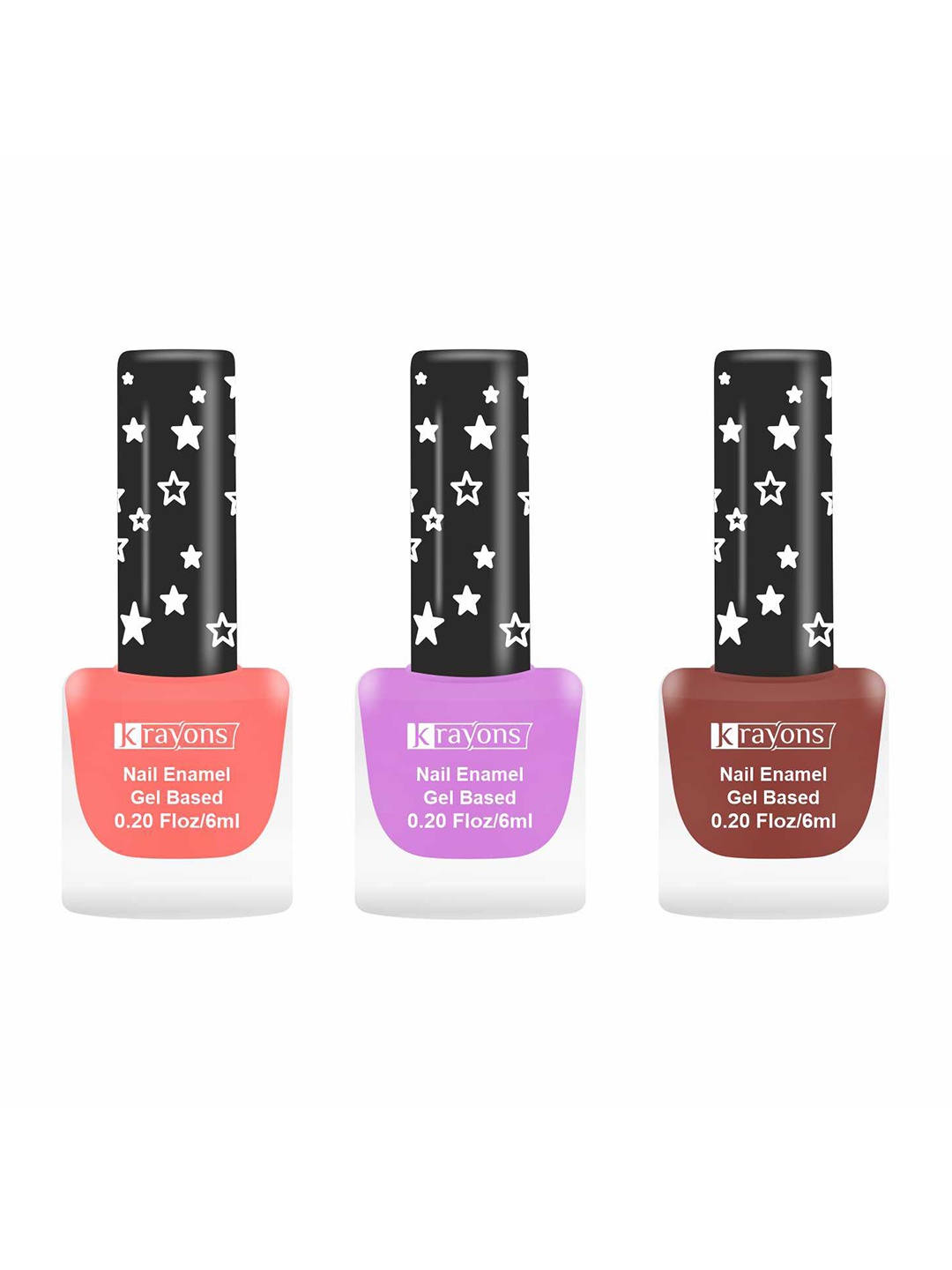 krayons Set of 3 Gel Based Quick Dry Nail Enamel 6ml Each - Shade 01, 02, 18, Orange
krayons Set of 3 Gel Based Quick Dry Nail Enamel 6ml Each - Shade 01, 02, 18, Orange