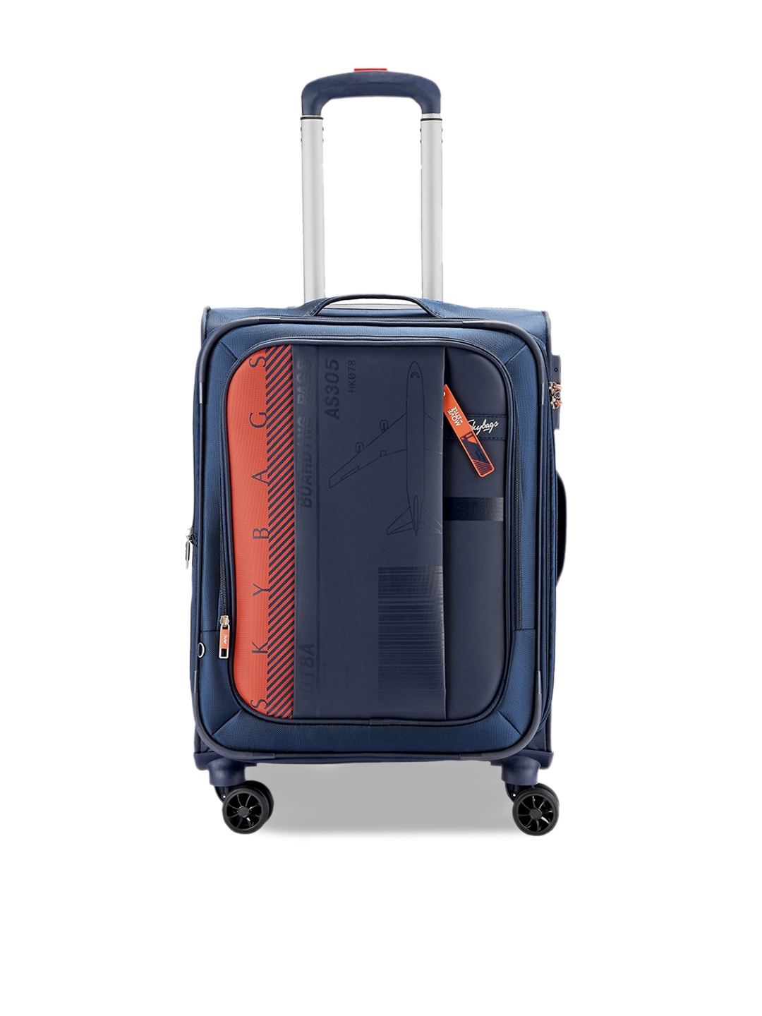 Skybags Unisex Airway Pro Brand Logo Print Expandable Soft Shell Trolley Suitcase, Navy blue
Skybags Unisex Airway Pro Brand Logo Print Expandable Soft Shell Trolley Suitcase, Navy blue