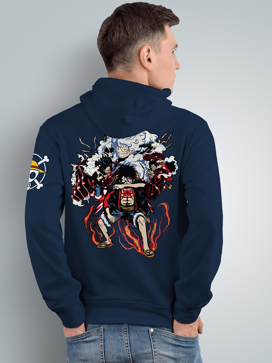 Crazymonk Luffy Most Wanted Anime Printed Hooded Long Sleeves Cotton Pullover Sweatshirt, Navy blue
Crazymonk Luffy Most Wanted Anime Printed Hooded Long Sleeves Cotton Pullover Sweatshirt, Navy blue