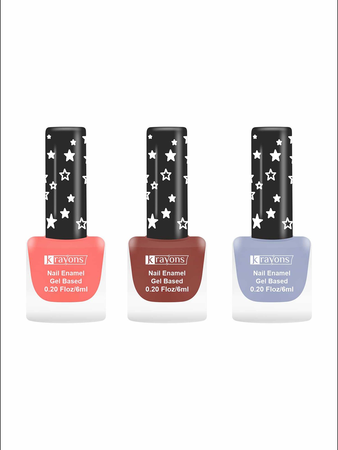 krayons Set Of 3 Gel Based Matte Finish Nail Enamel - Blossom Peach+ChestnutMatte+IceMatte
krayons Set Of 3 Gel Based Matte Finish Nail Enamel - Blossom Peach+ChestnutMatte+IceMatte