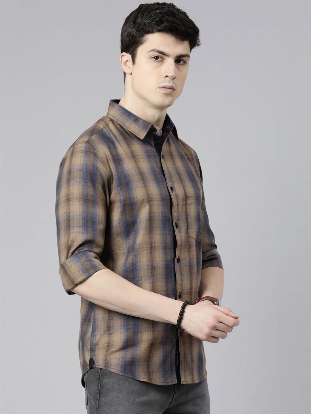 Provogue Slim Fit Tartan Checks Spread Collar Long Sleeves Cotton Casual Shirt, Brown
Provogue Slim Fit Tartan Checks Spread Collar Long Sleeves Cotton Casual Shirt, Brown