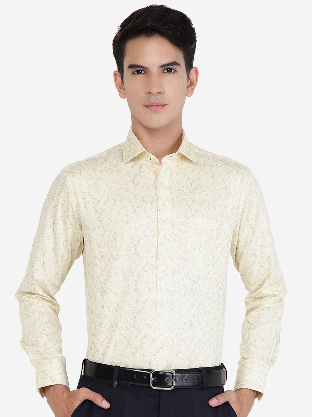 Greenfibre Slim Fit Abstract Printed Spread Collar Chest Pocket Cotton Formal Shirt, Gold
Greenfibre Slim Fit Abstract Printed Spread Collar Chest Pocket Cotton Formal Shirt, Gold