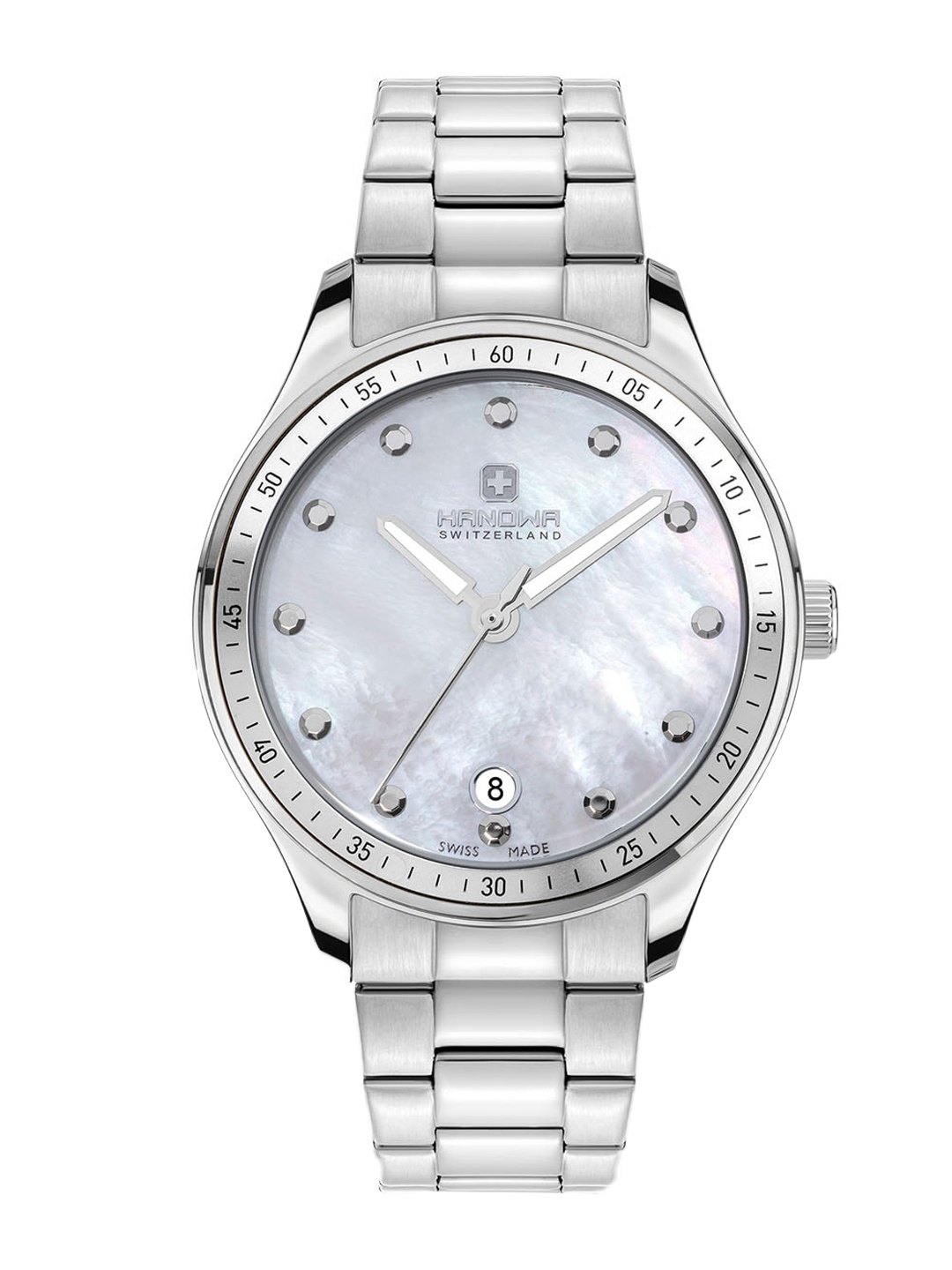 Hanowa Ajoie Women Stainless Steel Bracelet Style Straps Analogue Watch HAWLH2200301, White
Hanowa Ajoie Women Stainless Steel Bracelet Style Straps Analogue Watch HAWLH2200301, White