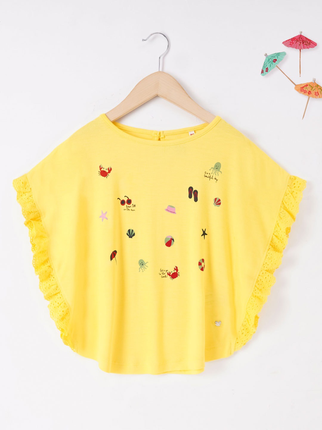 Ed-a-Mamma Girls Graphic Printed Kimono Sleeves Lace Insert Cotton Kaftan Top, Yellow
Ed-a-Mamma Girls Graphic Printed Kimono Sleeves Lace Insert Cotton Kaftan Top, Yellow