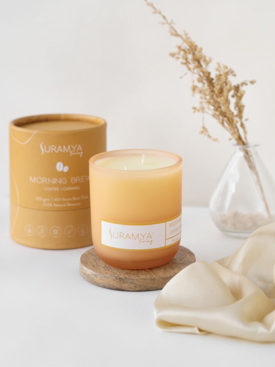 Suramya Living 2Pc Beeswax Candles Smoke Free Non-Toxic Scented Candles- 250 gm, Yellow
Suramya Living 2Pc Beeswax Candles Smoke Free Non-Toxic Scented Candles- 250 gm, Yellow