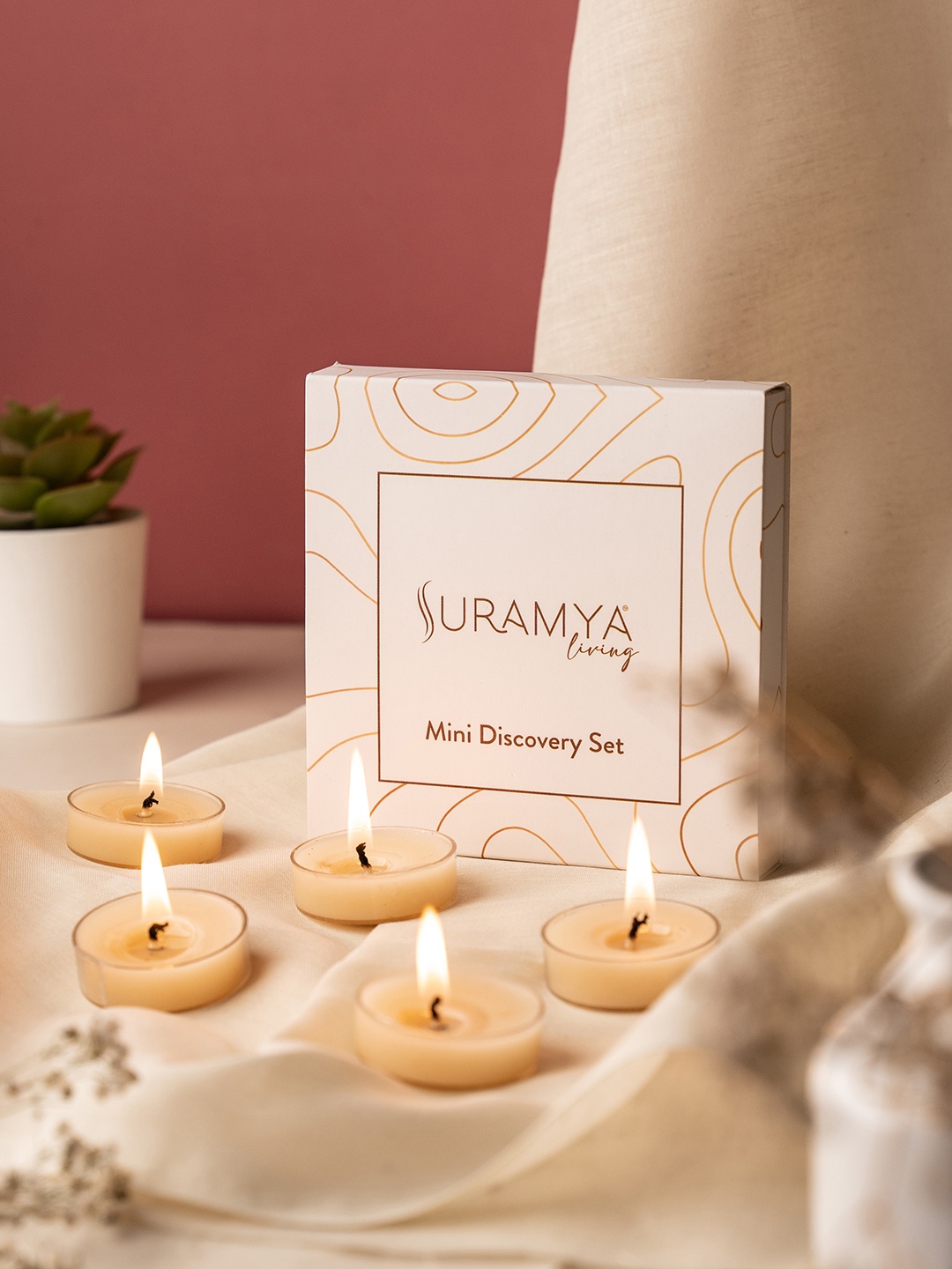 Suramya Living Mini Discovery Set Beeswax Smoke Free Non-Toxic Scented Candles, White
Suramya Living Mini Discovery Set Beeswax Smoke Free Non-Toxic Scented Candles, White