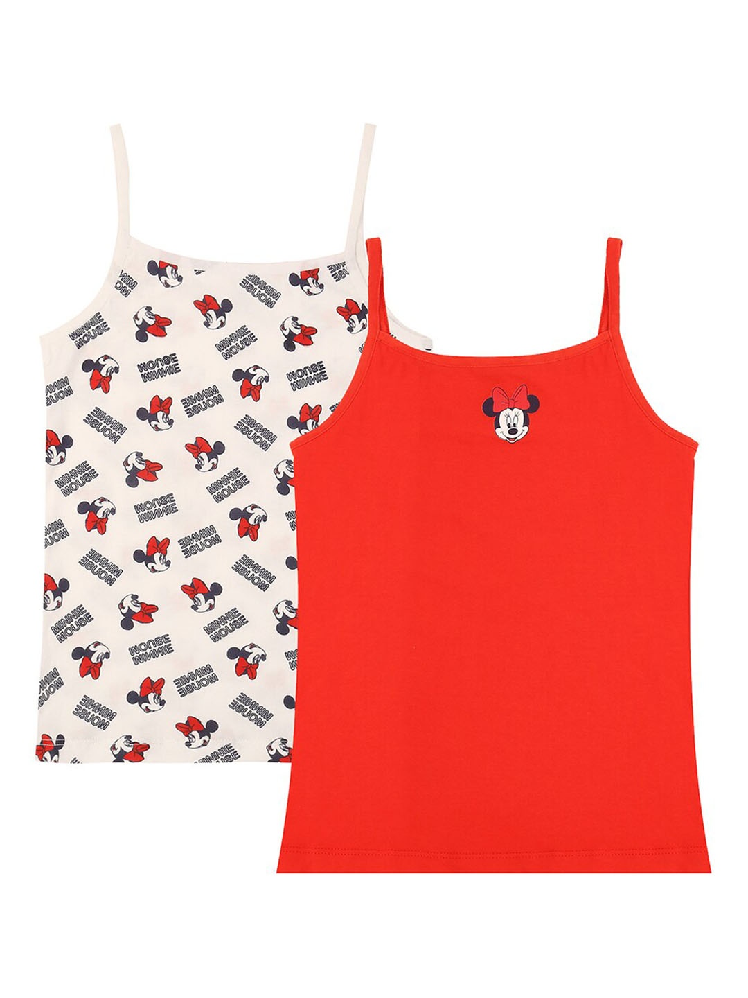 Pantaloons Junior Pack of 2 Cotton Camisoles, Red