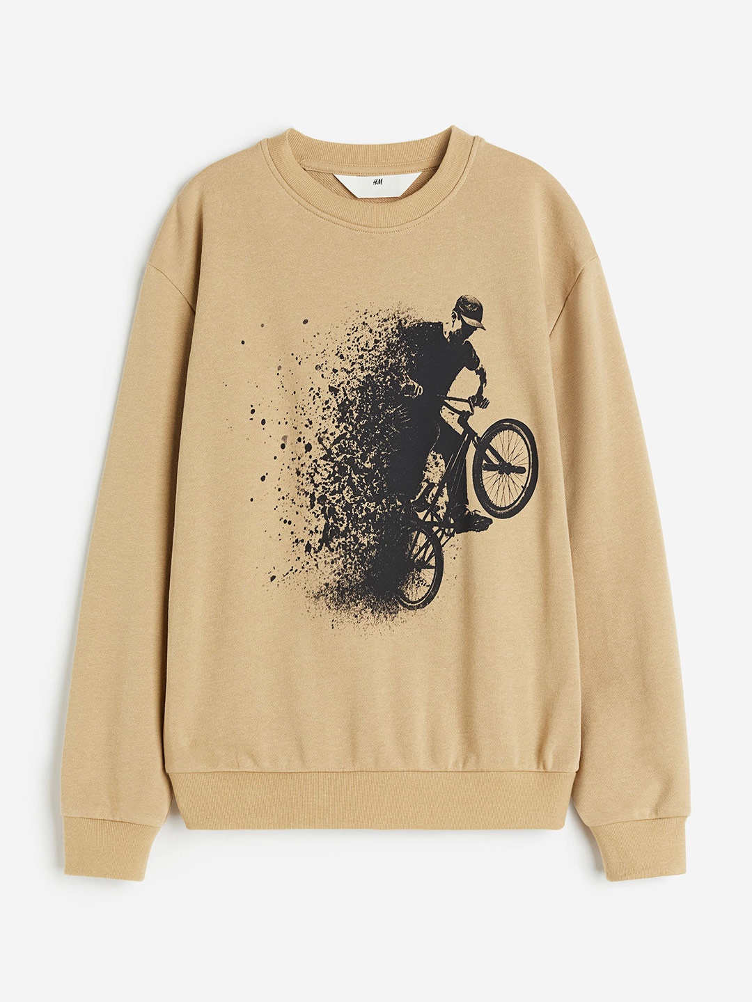 H&M Boys Printed Sweatshirt, Beige