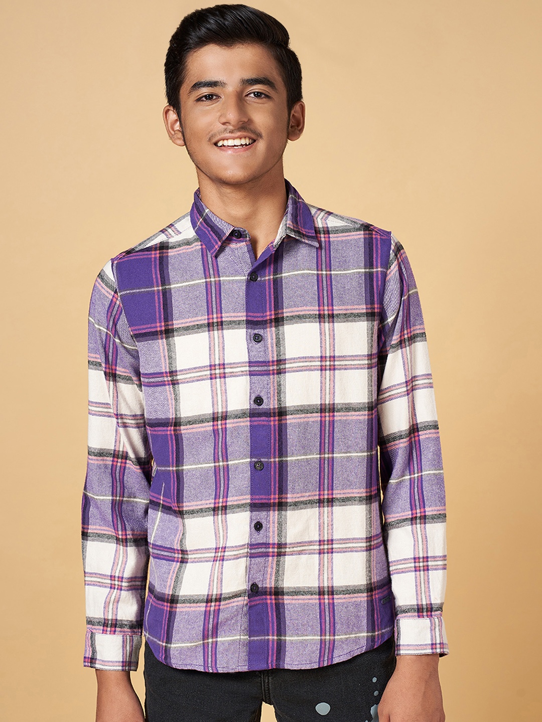 Coolsters by Pantaloons Boys Tartan Checked Spread Collar Cotton Casual Shirt, Purple
Coolsters by Pantaloons Boys Tartan Checked Spread Collar Cotton Casual Shirt, Purple