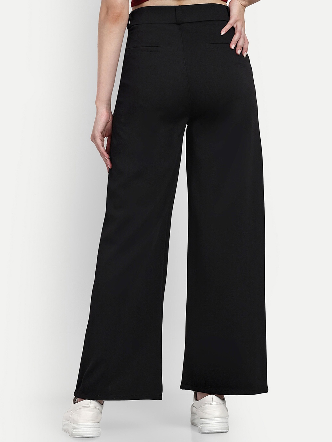 BROADSTAR Women Smart Loose Fit High-Rise Easy Wash Cotton Parallel Trousers, Black
BROADSTAR Women Smart Loose Fit High-Rise Easy Wash Cotton Parallel Trousers, Black