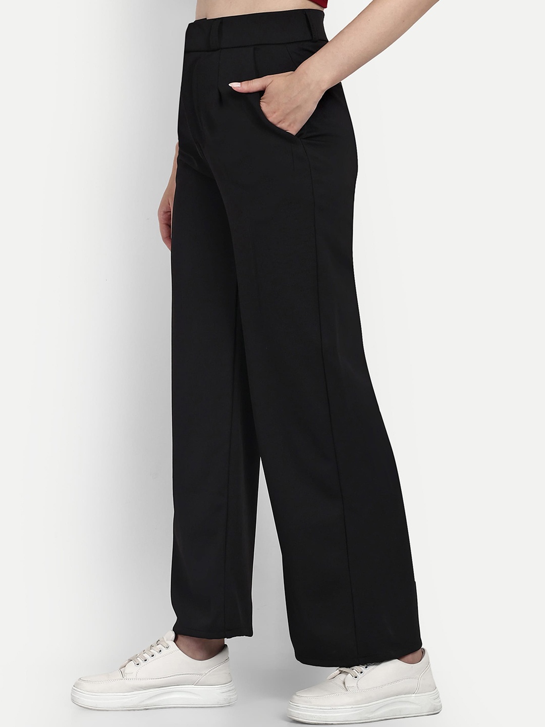 Next One Women Smart Loose Fit High-Rise Easy Wash Cotton Parallel Trousers, Black
Next One Women Smart Loose Fit High-Rise Easy Wash Cotton Parallel Trousers, Black