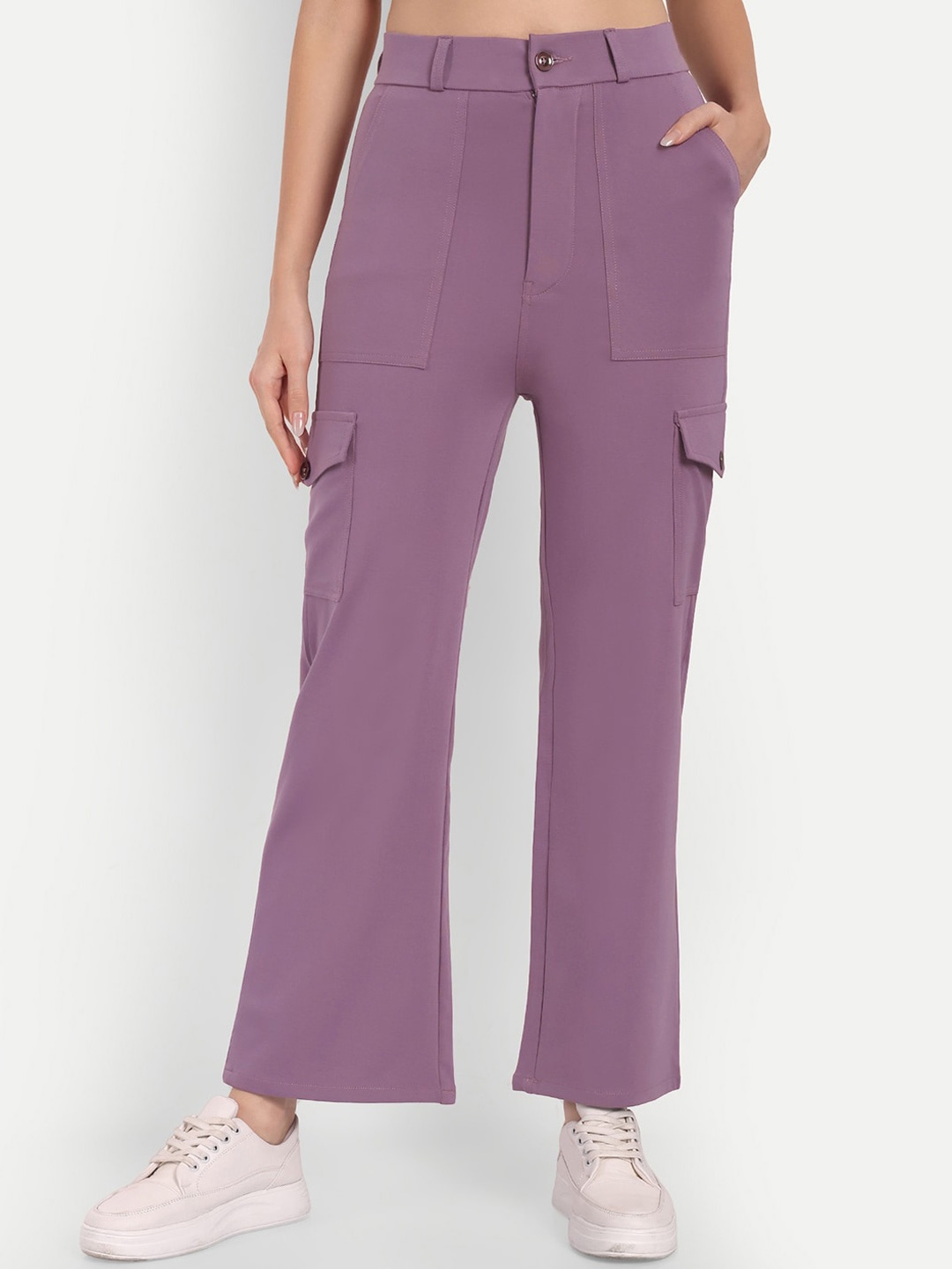 Next One Women Smart Straight Fit High-Rise Easy Wash Cargos Trousers, Violet
Next One Women Smart Straight Fit High-Rise Easy Wash Cargos Trousers, Violet
