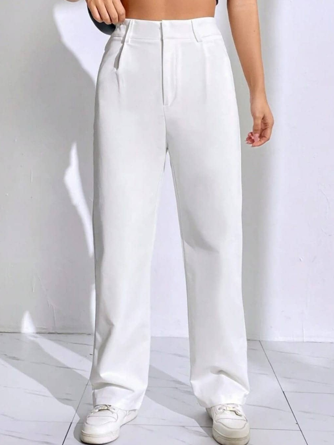 Next One Women Smart Loose Fit High-Rise Easy Wash Pleated Cotton Trousers, White
Next One Women Smart Loose Fit High-Rise Easy Wash Pleated Cotton Trousers, White