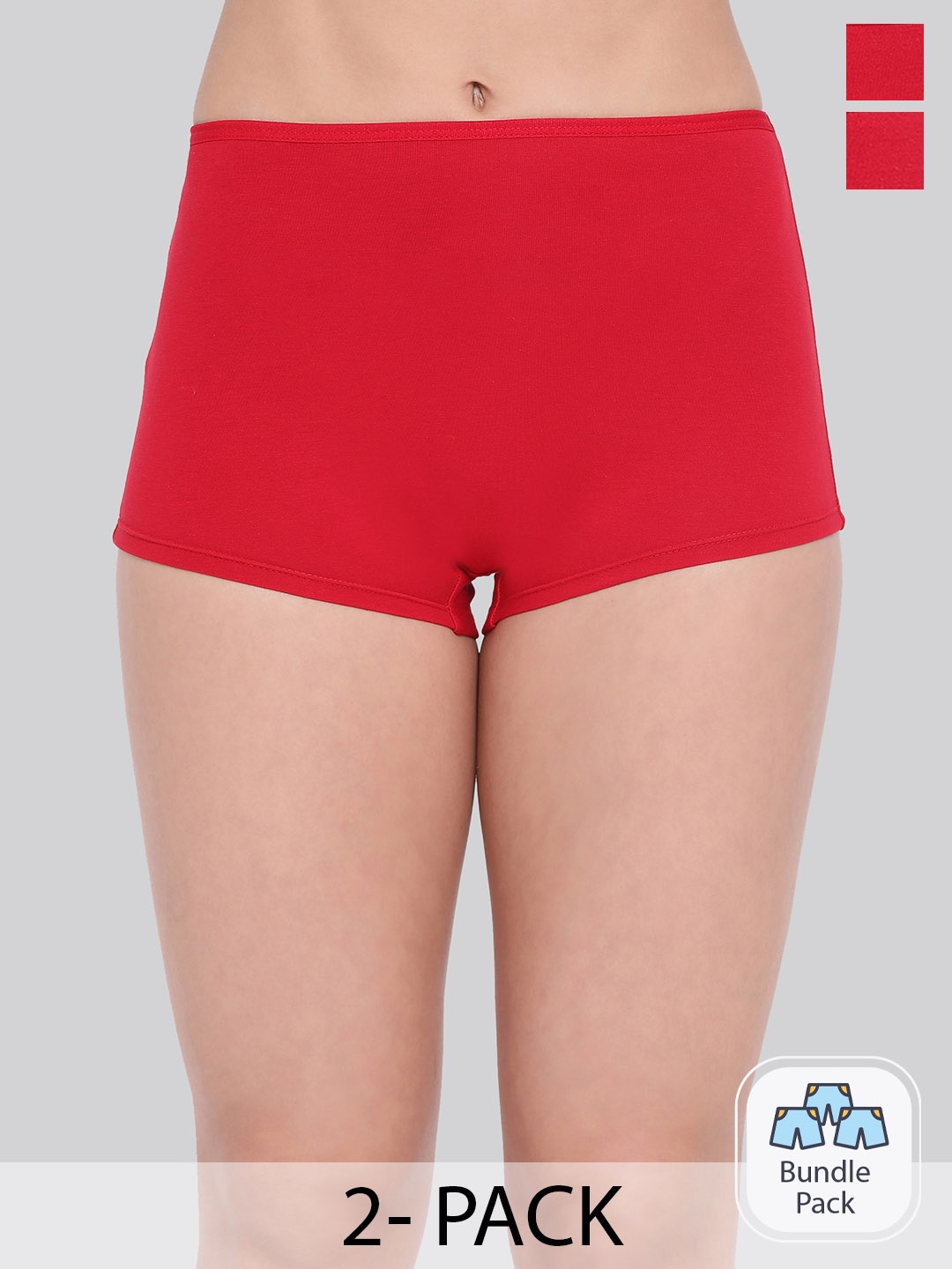 LYRA Pack Of 2 Boy Short Briefs, Red