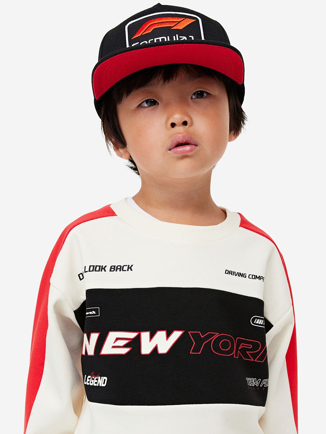 H&M Boys Oversized Sweatshirt, White