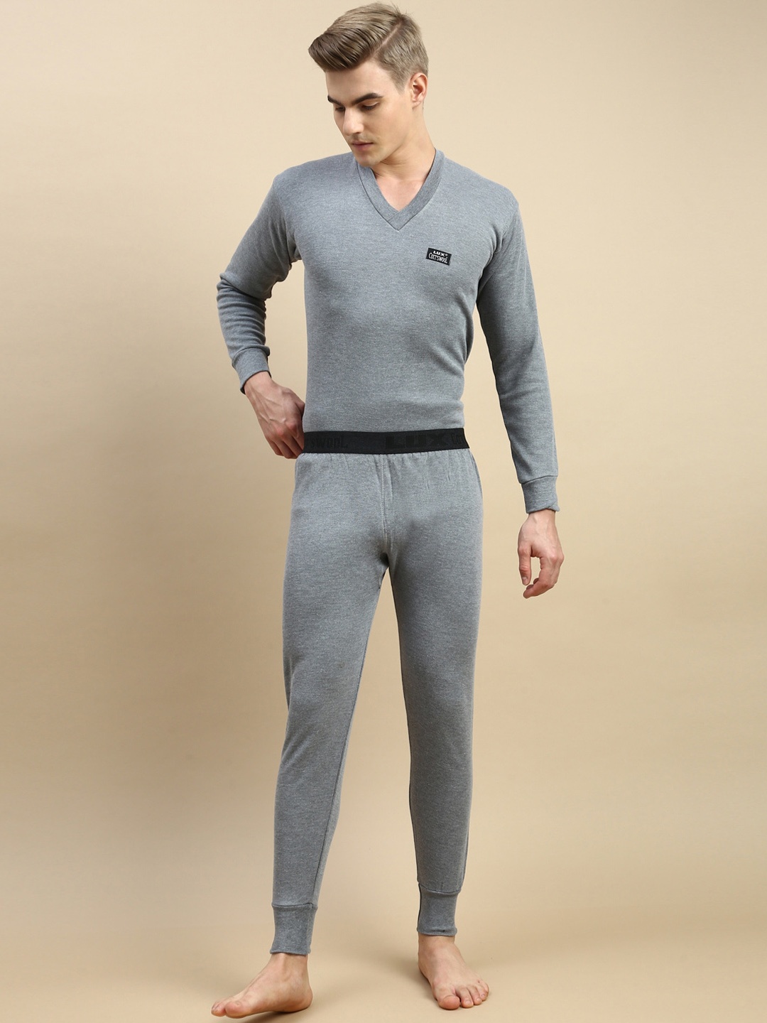 Lux Cottswool Cotton Thermal Set, Grey
