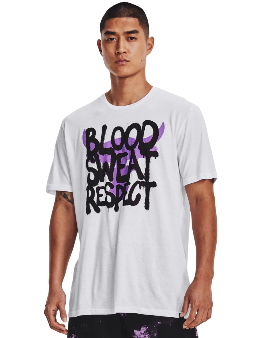 UNDER ARMOUR Project Rock Q3 Payoff Typographic Printed Relaxed Fit Training T-Shirt, White
UNDER ARMOUR Project Rock Q3 Payoff Typographic Printed Relaxed Fit Training T-Shirt, White