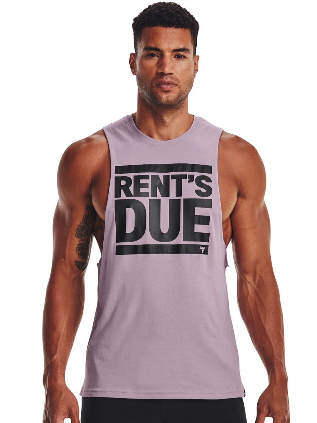 UNDER ARMOUR Project Rock Rents Due Typographic Printed Relaxed Fit Tank T-Shirt, Purple
UNDER ARMOUR Project Rock Rents Due Typographic Printed Relaxed Fit Tank T-Shirt, Purple