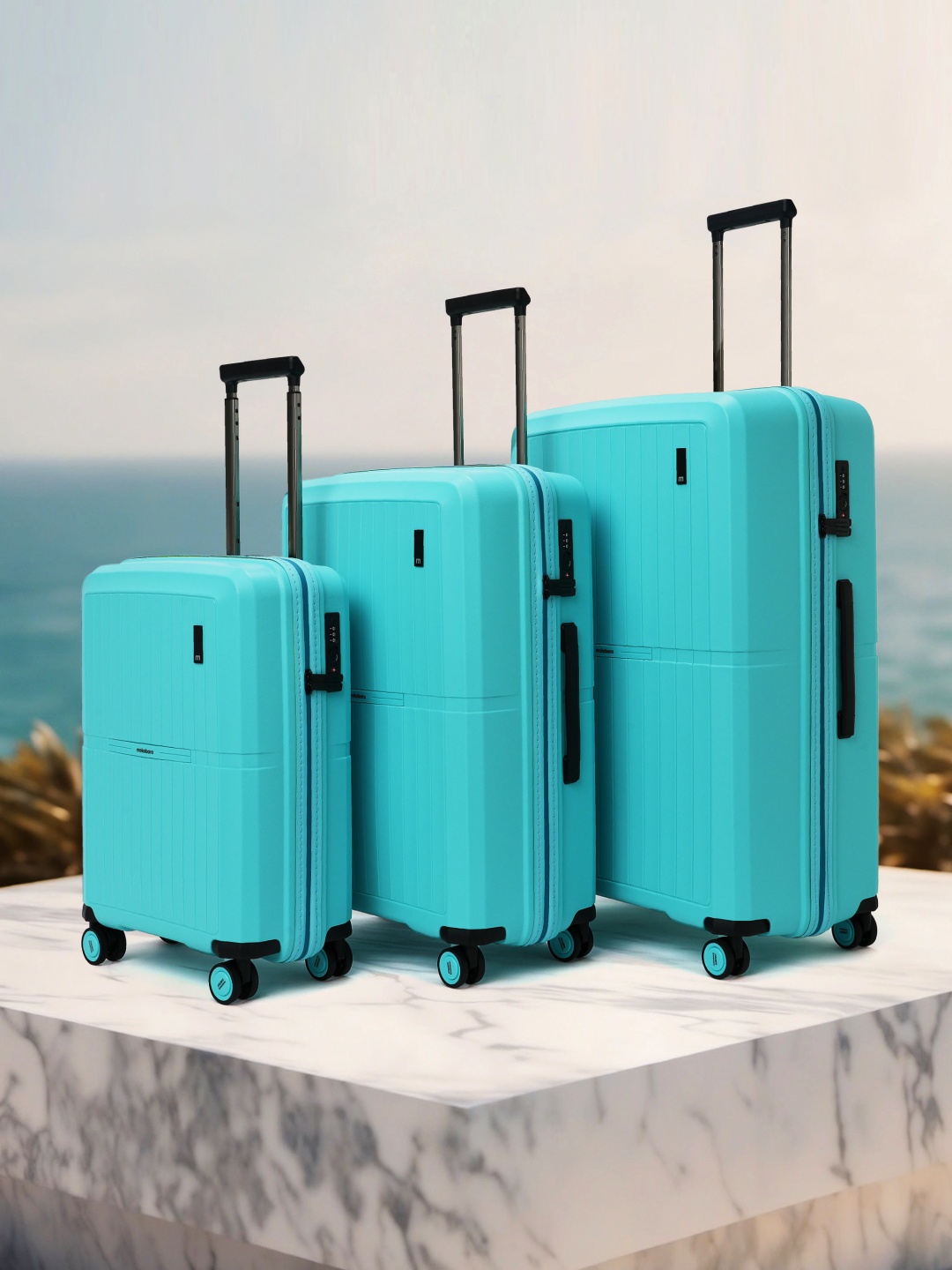 MOKOBARA The Aviator Set of 3 Textured Glidetech Wheels Hard-Sided Trolley Bags 212L, Blue
MOKOBARA The Aviator Set of 3 Textured Glidetech Wheels Hard-Sided Trolley Bags 212L, Blue
