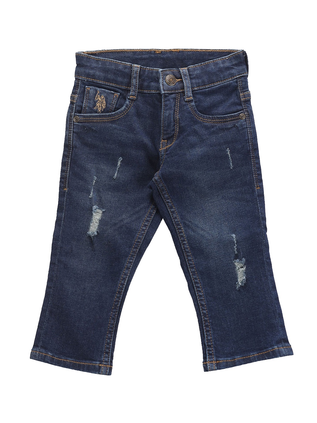 U.S. Polo Assn. Kids Boys Slim Fit Mildly Stretchable Distressed Light Fade Jeans, Blue
U.S. Polo Assn. Kids Boys Slim Fit Mildly Stretchable Distressed Light Fade Jeans, Blue