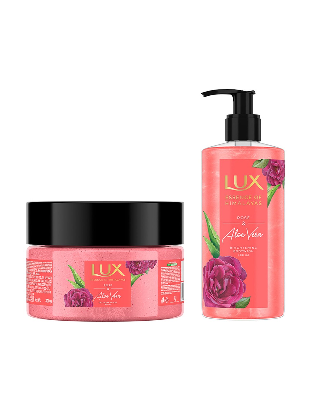 LUX Essence Of Himalayas Rose & Aloe Vera Gel Body Scrub 300g & Body Wash 400ml, Pink
LUX Essence Of Himalayas Rose & Aloe Vera Gel Body Scrub 300g & Body Wash 400ml, Pink