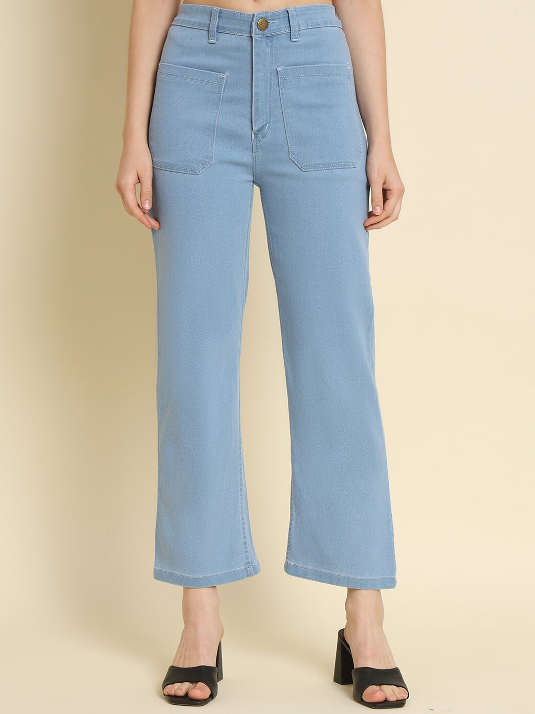 AngelFab Women Jean Straight Fit Mid-Rise Clean Look Stretchable Cotton Jeans, Blue
AngelFab Women Jean Straight Fit Mid-Rise Clean Look Stretchable Cotton Jeans, Blue