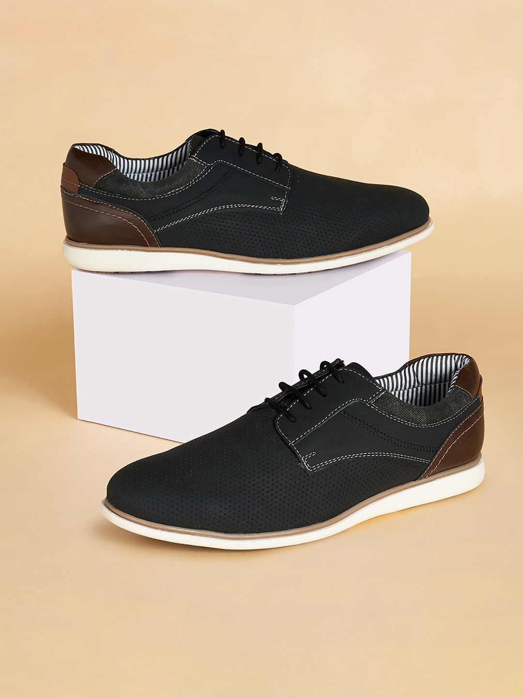BYFORD by Pantaloons Men Perforations Comfort Insole Contrast Sole Derbys, Black
BYFORD by Pantaloons Men Perforations Comfort Insole Contrast Sole Derbys, Black