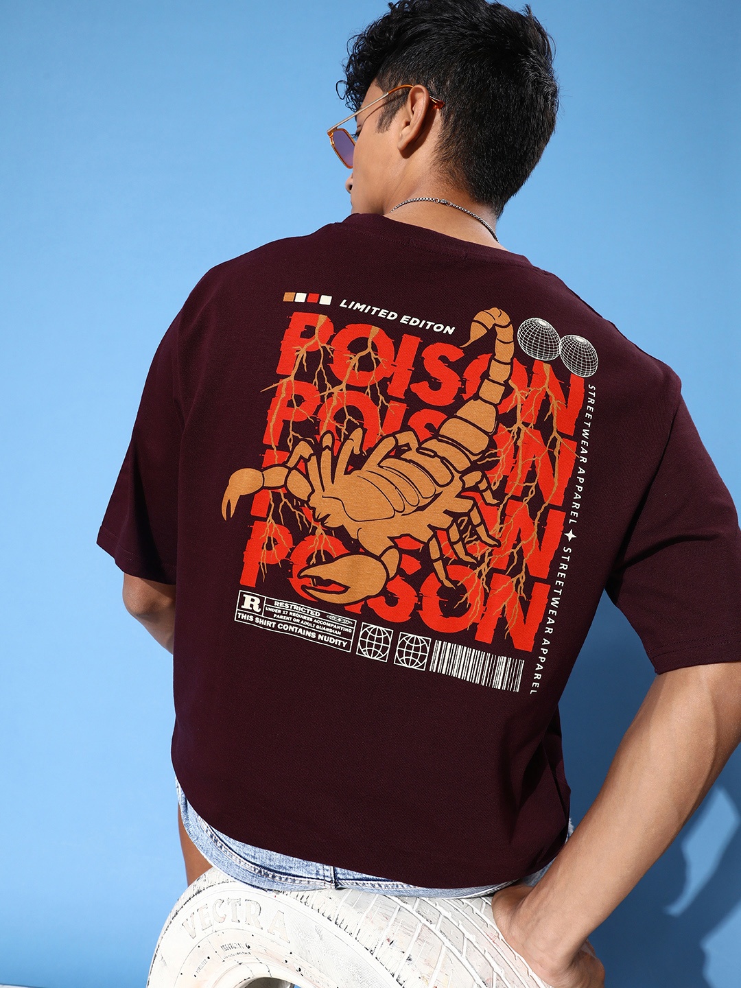 FREE SOCIETY Men Graphic Printed Drop-Shoulder Sleeves Oversized Pure Cotton T-shirt, Maroon
FREE SOCIETY Men Graphic Printed Drop-Shoulder Sleeves Oversized Pure Cotton T-shirt, Maroon