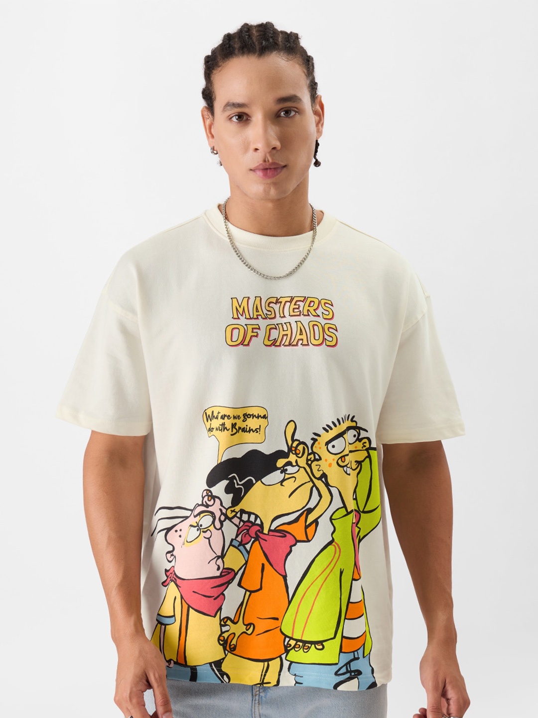 The Souled Store Masters Of Chaos Printed Oversized Pure Cotton T-shirt, Yellow
The Souled Store Masters Of Chaos Printed Oversized Pure Cotton T-shirt, Yellow