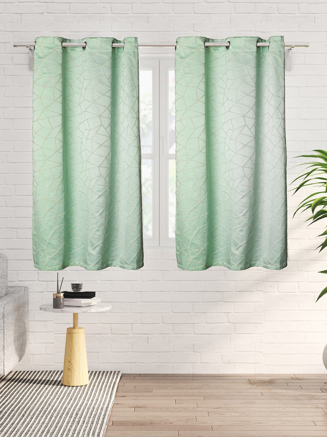 Home Centre 2 Pcs Sea Green Geometric Window Curtain
Home Centre 2 Pcs Sea Green Geometric Window Curtain