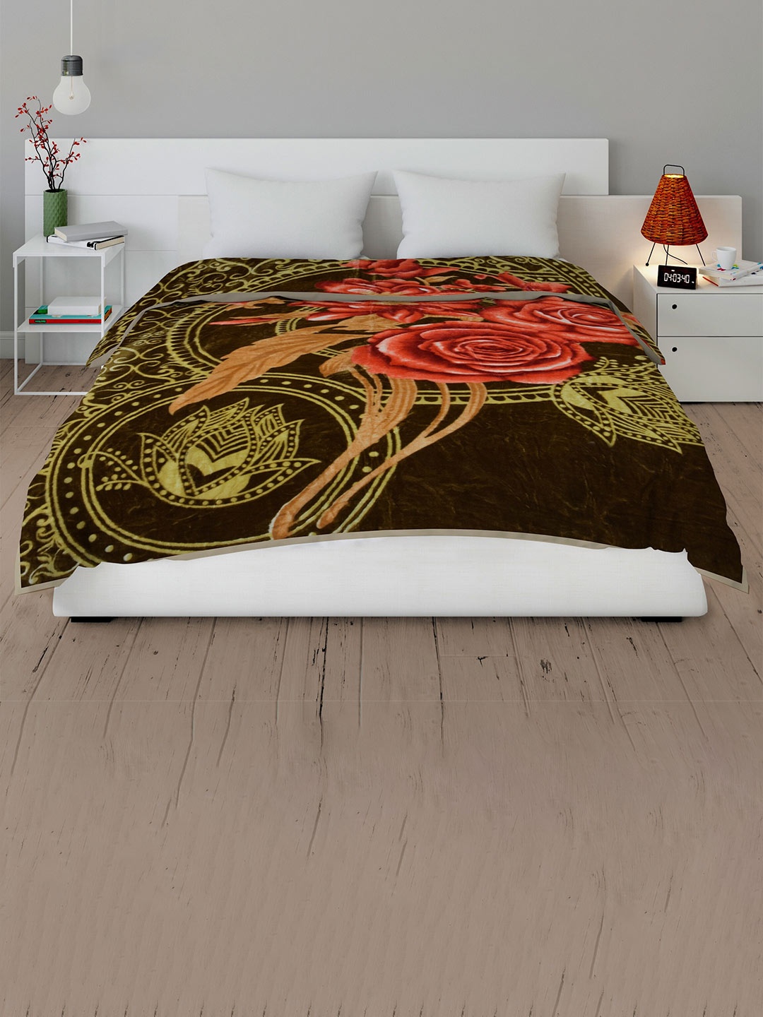 Spangle Olive Green & Red Floral Mink Heavy Winter 450 GSM Double Bed Blanket
Spangle Olive Green & Red Floral Mink Heavy Winter 450 GSM Double Bed Blanket
