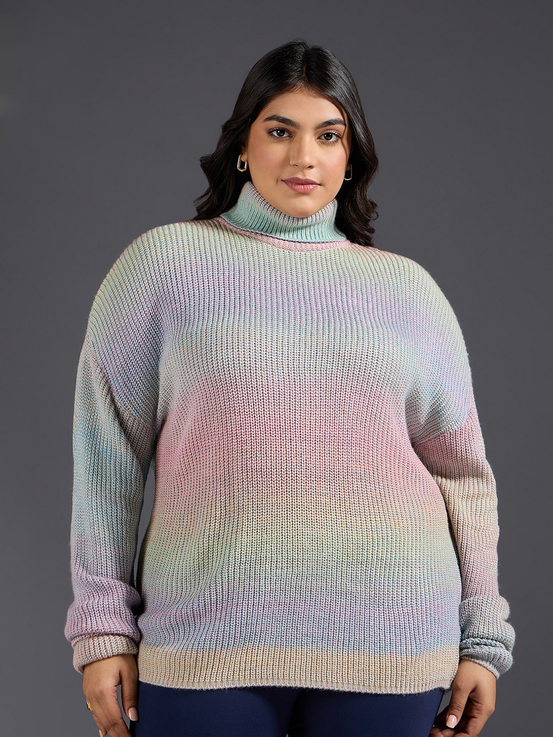 20Dresses Plus Size Blue Abstract Printed Turtle Neck Long Sleeve Acrylic Pullover Sweater
20Dresses Plus Size Blue Abstract Printed Turtle Neck Long Sleeve Acrylic Pullover Sweater
