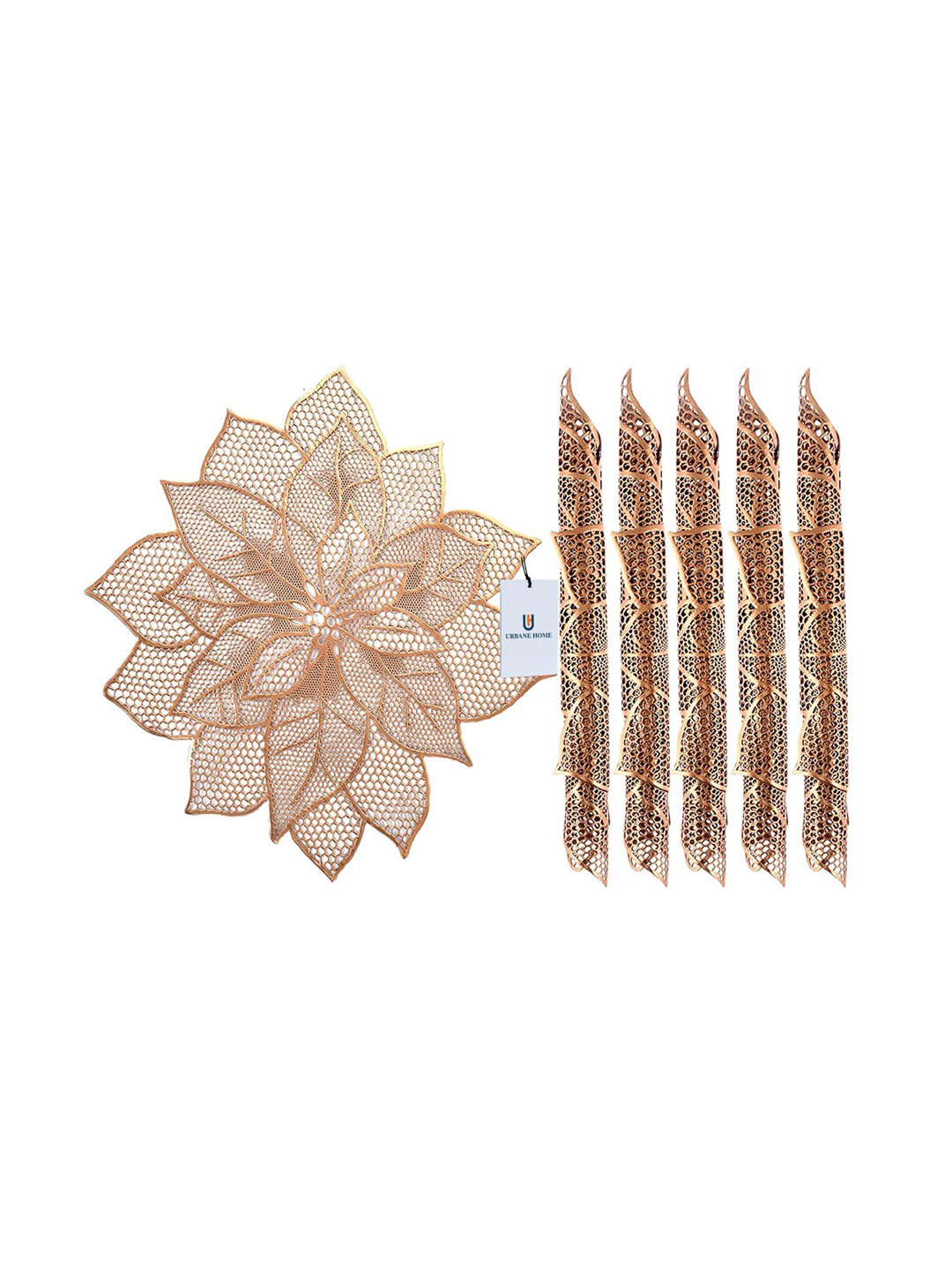Kuber Industries White 6 Pieces Floral Stain & Heat Resistant Non-Slip Table Placemats, Beige
Kuber Industries White 6 Pieces Floral Stain & Heat Resistant Non-Slip Table Placemats, Beige