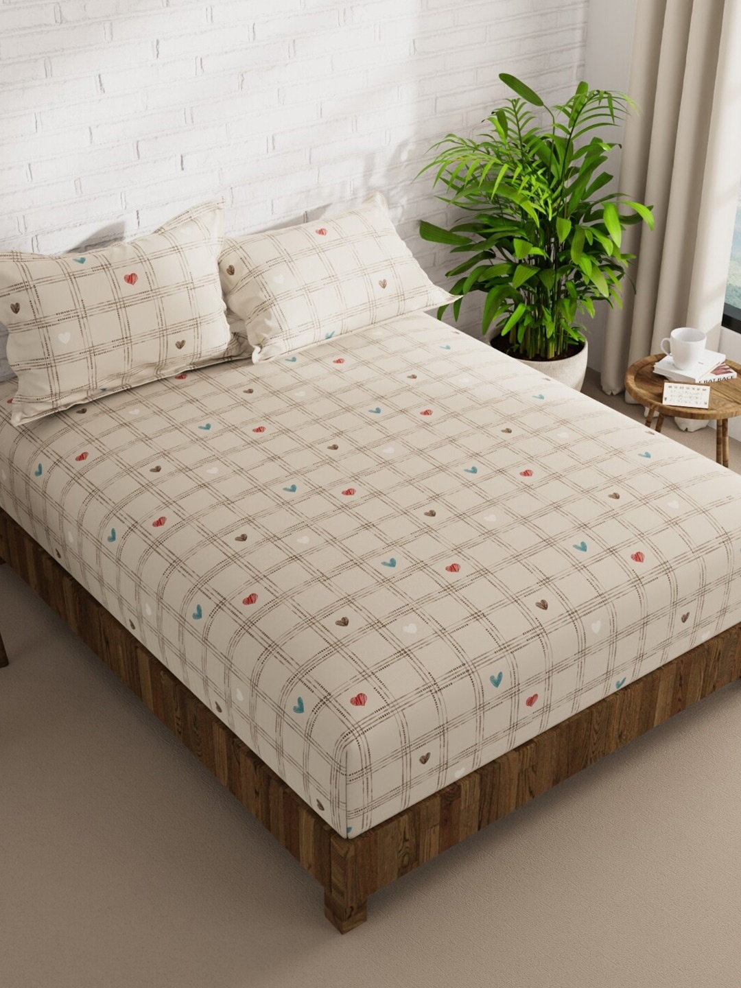 BIANCA Envogue Beige & Blue Geometric Microfiber 152 TC Queen Bedsheet & 2 Pillow Covers
BIANCA Envogue Beige & Blue Geometric Microfiber 152 TC Queen Bedsheet & 2 Pillow Covers